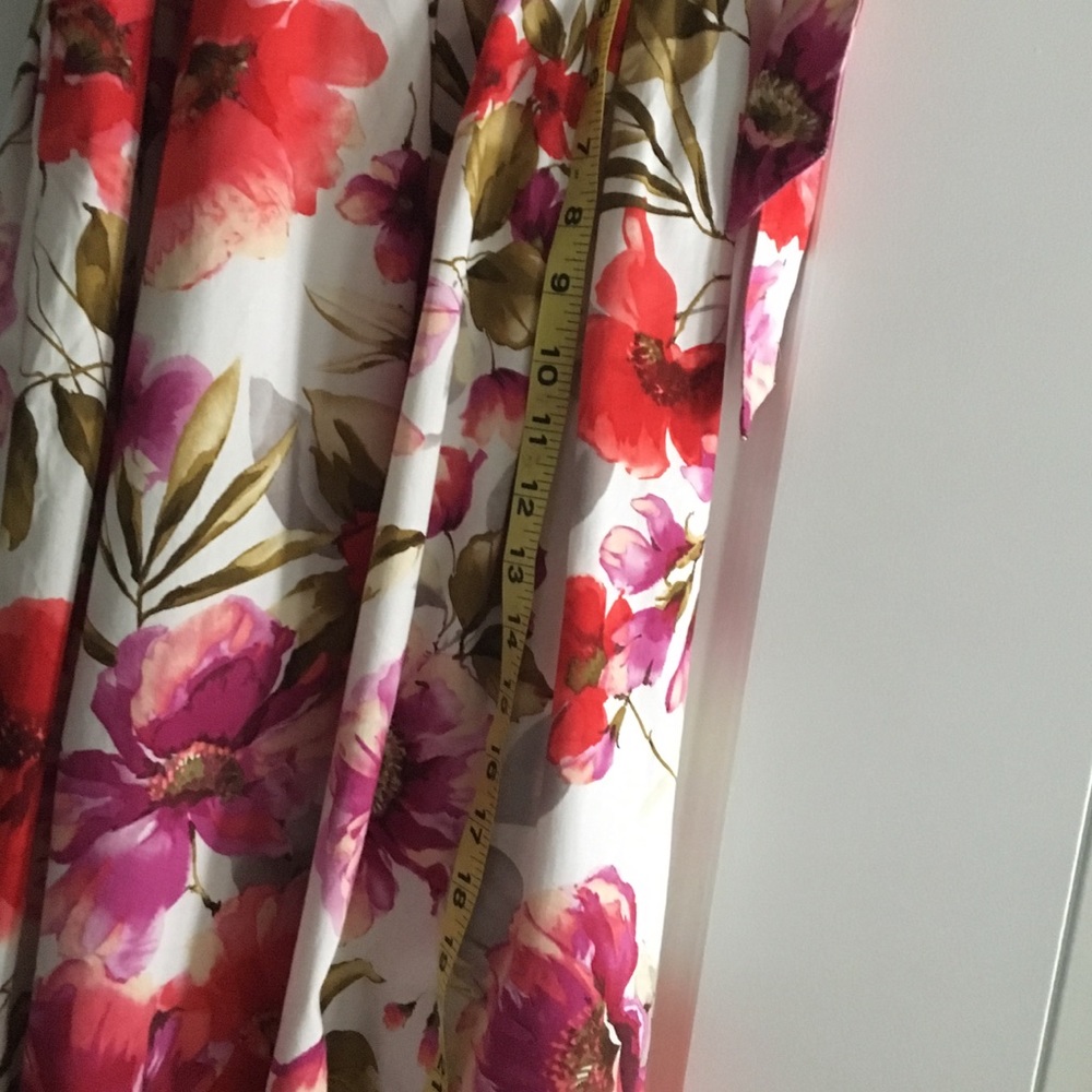 Sandra Darren dress flora print fit & flare Size12 - Picture 7 of 8